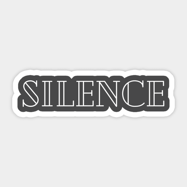 Silence Sticker by ABCSHOPDESIGN